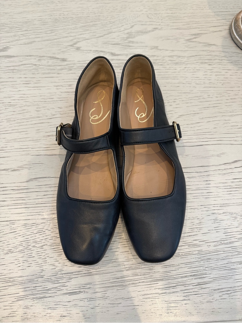 Sam Edelman Black Mary Jane Loafers with Buckle Strap